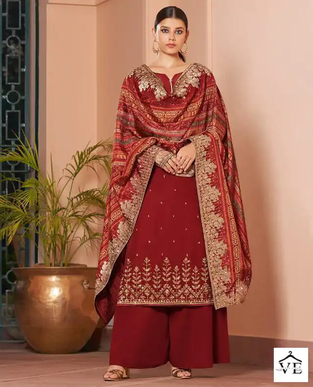 Lt Nitya Vol Natural Crepe Wholesale Designer Salwar Suits Catalog — Wholesale Salwar Suits, MPA wholesale from Surat — view 1