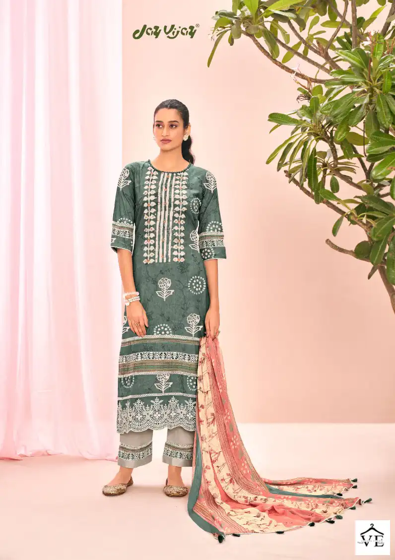 Jayvijay Oksana Vol 2 Pure Cotton Wholesale Designer Salwar Suit Catalog — Wholesale Salwar Suits, MPA wholesale from Surat - Gallery Image 3