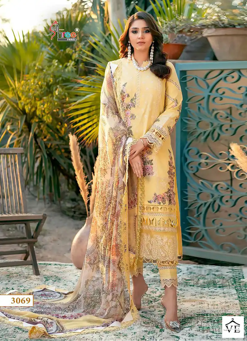 Shree Fabs Ombre Lawn Collection Nx Lawn Cotton Wholesale Designer Pakistani Salwar Suit Catalog — Wholesale Salwar Suits, MPA wholesale from Surat - Gallery Image 2