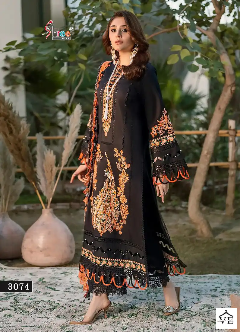 Shree Fabs Ombre Lawn Collection Nx Lawn Cotton Wholesale Designer Pakistani Salwar Suit Catalog — Wholesale Salwar Suits, MPA wholesale from Surat - Gallery Image 4