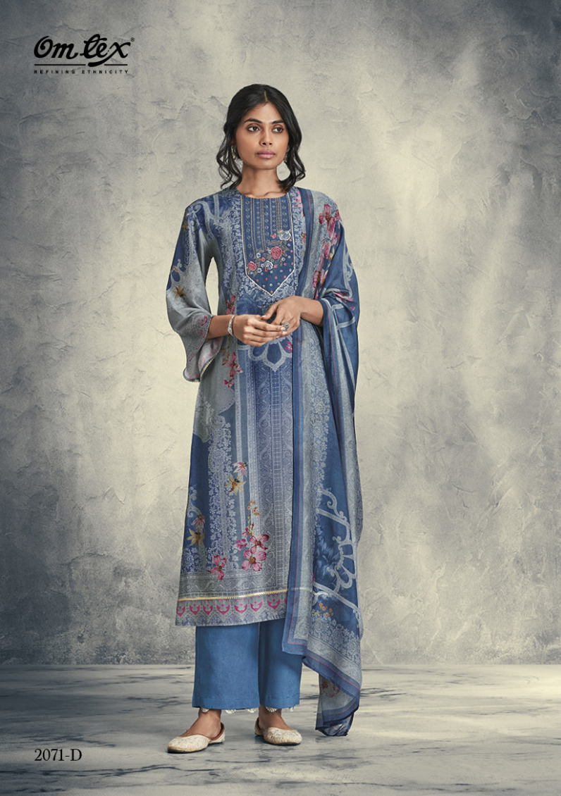 Omtex Swara Muslin Wholesale Designer Salwar Suit Catalog — Wholesale Salwar Suits, MPA wholesale from Surat - Gallery Image 4