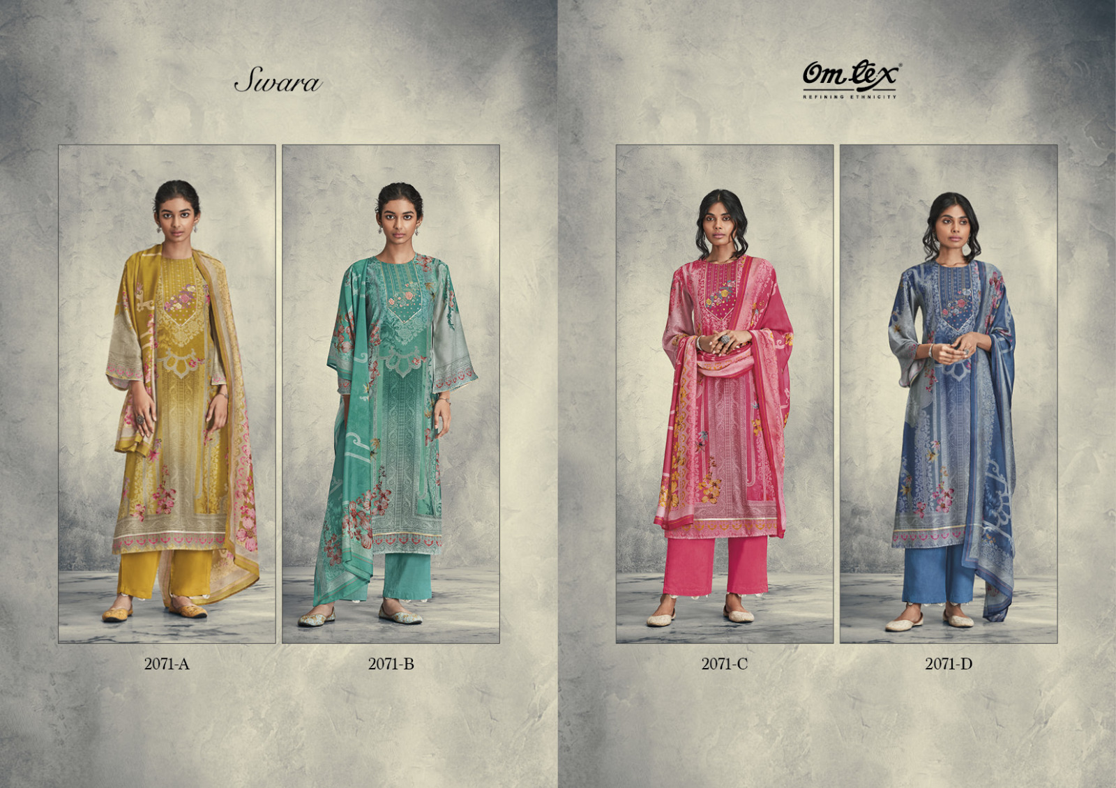 Omtex Swara Muslin Wholesale Designer Salwar Suit Catalog — Wholesale Salwar Suits, MPA wholesale from Surat — view 5
