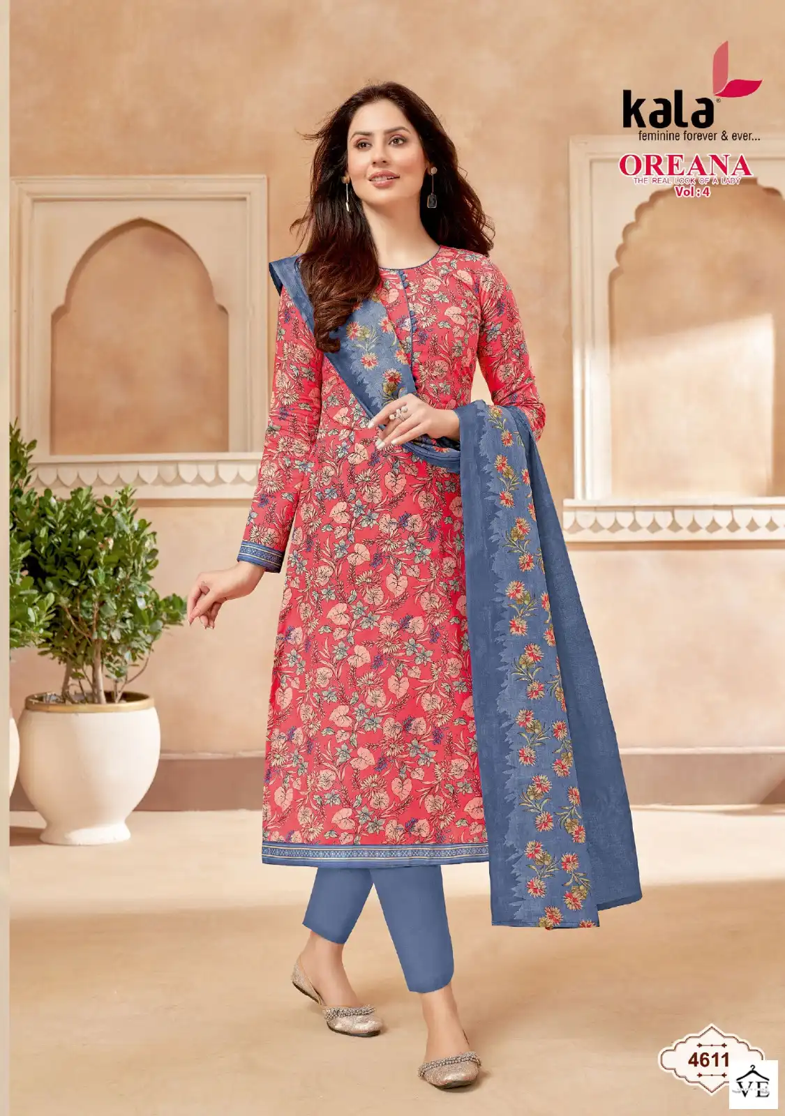 Kala Fashion Oreana Vol 4 Cotton Wholesale Readymade Suits Catalog — Wholesale Salwar Suits, MPA wholesale from Surat - Gallery Image 6