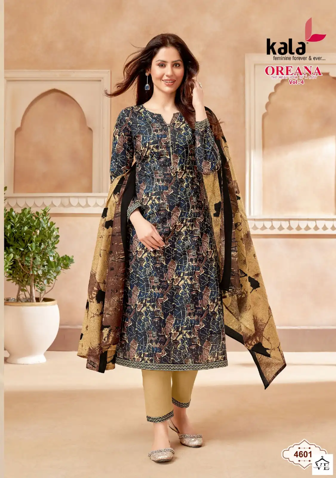 Kala Fashion Oreana Vol 4 Cotton Wholesale Readymade Suits Catalog — Wholesale Salwar Suits, MPA wholesale from Surat - Gallery Image 8