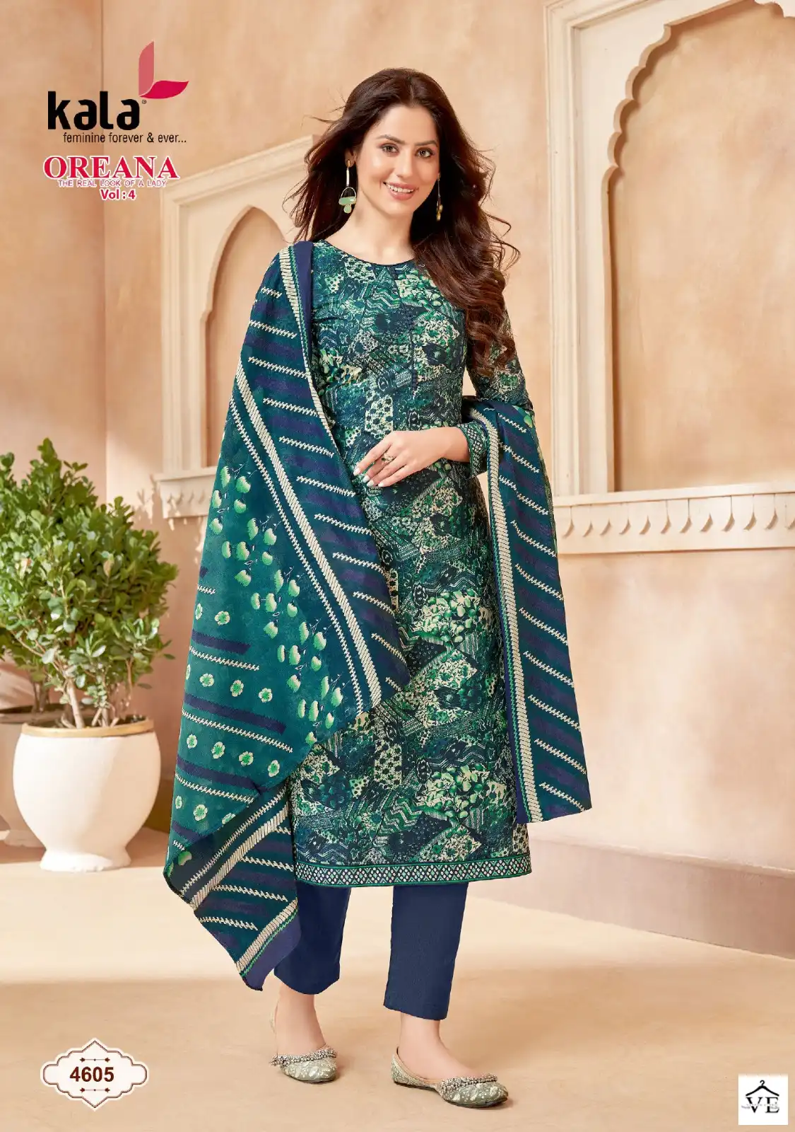 Kala Fashion Oreana Vol 4 Cotton Wholesale Readymade Suits Catalog — Wholesale Salwar Suits, MPA wholesale from Surat - Gallery Image 11