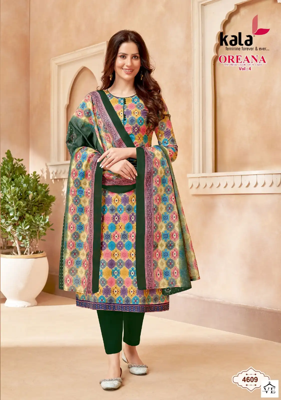 Kala Fashion Oreana Vol 4 Cotton Wholesale Readymade Suits Catalog — Wholesale Salwar Suits, MPA wholesale from Surat - Gallery Image 2