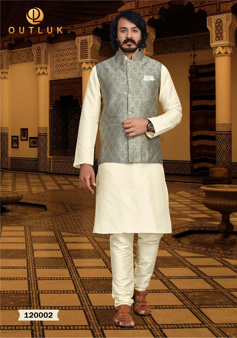 Outlook Vol 120 Pure Art Silk Wholesale Kurta With Bottom Catalog - Image 3