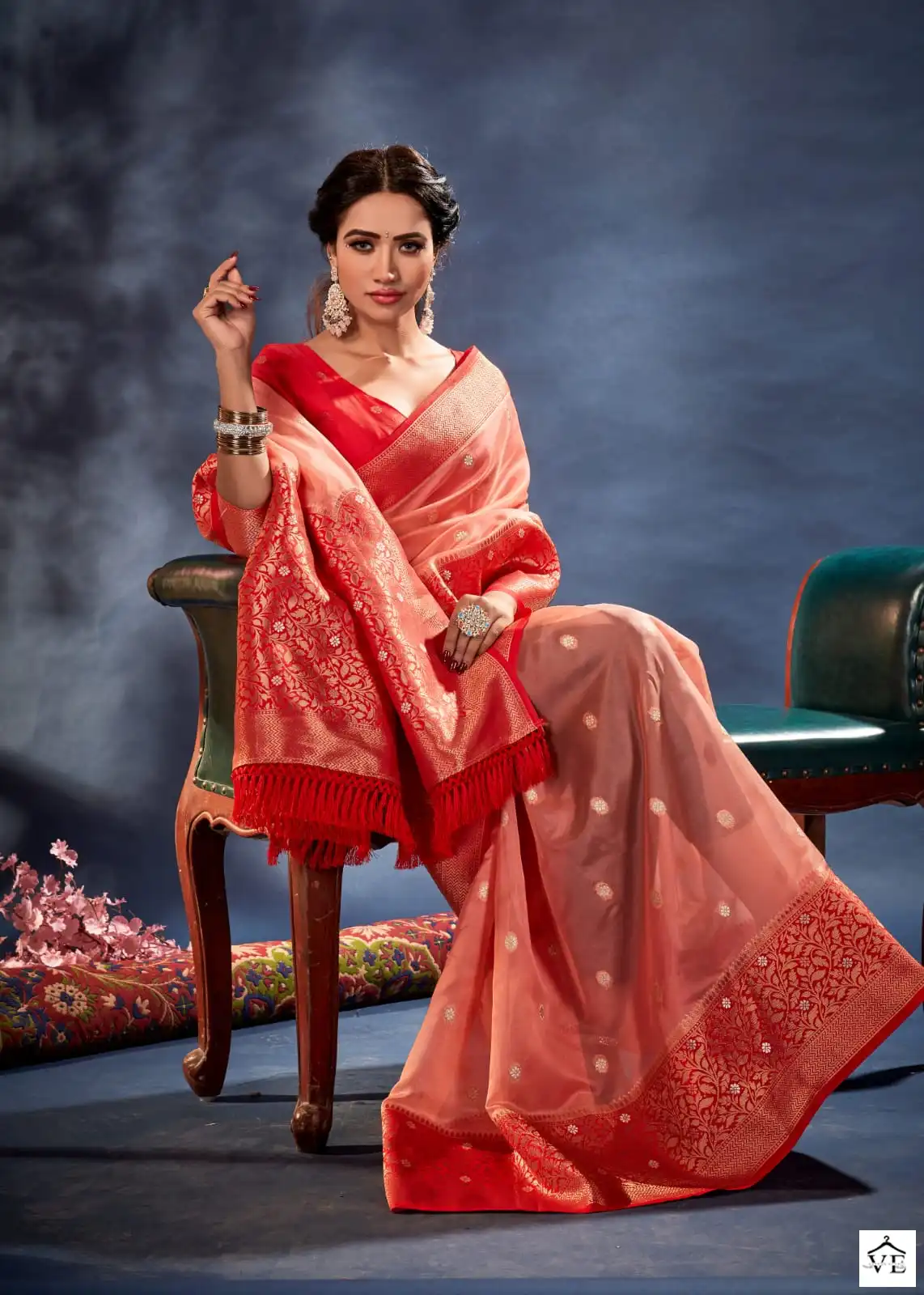 Raj Path Orum Organza Banarasi Silk Wholesale Sarees Catalog — Wholesale Sarees, MPA wholesale from Surat - Gallery Image 2