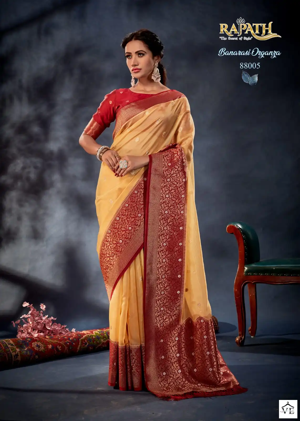 Raj Path Orum Organza Banarasi Silk Wholesale Sarees Catalog — Wholesale Sarees, MPA wholesale from Surat - Gallery Image 3