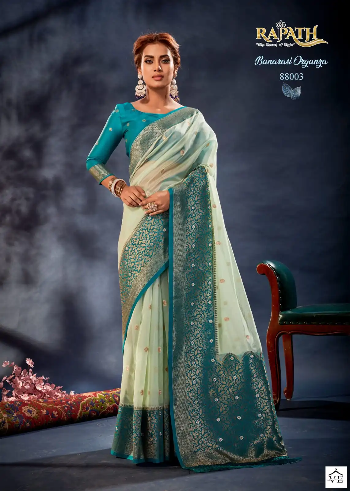 Raj Path Orum Organza Banarasi Silk Wholesale Sarees Catalog — Wholesale Sarees, MPA wholesale from Surat - Gallery Image 4