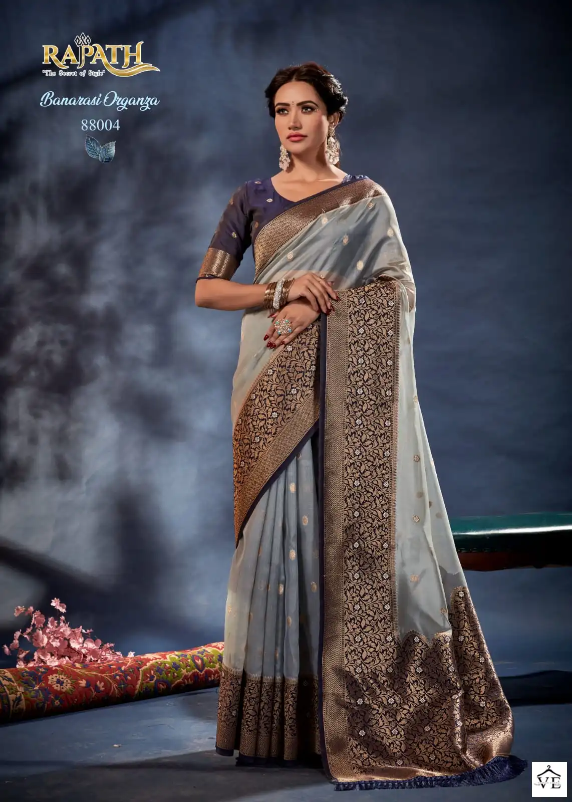 Raj Path Orum Organza Banarasi Silk Wholesale Sarees Catalog — Wholesale Sarees, MPA wholesale from Surat - Gallery Image 5