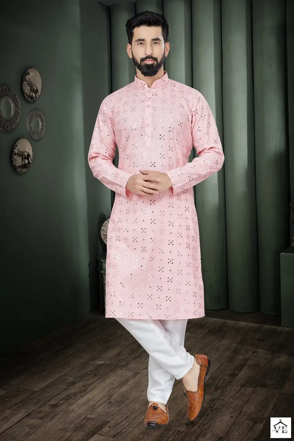 Outlook Combo Vol 1 Cotton Wholesale Kurta Pajama Catalog — Singles, MPA wholesale from Surat — view 6