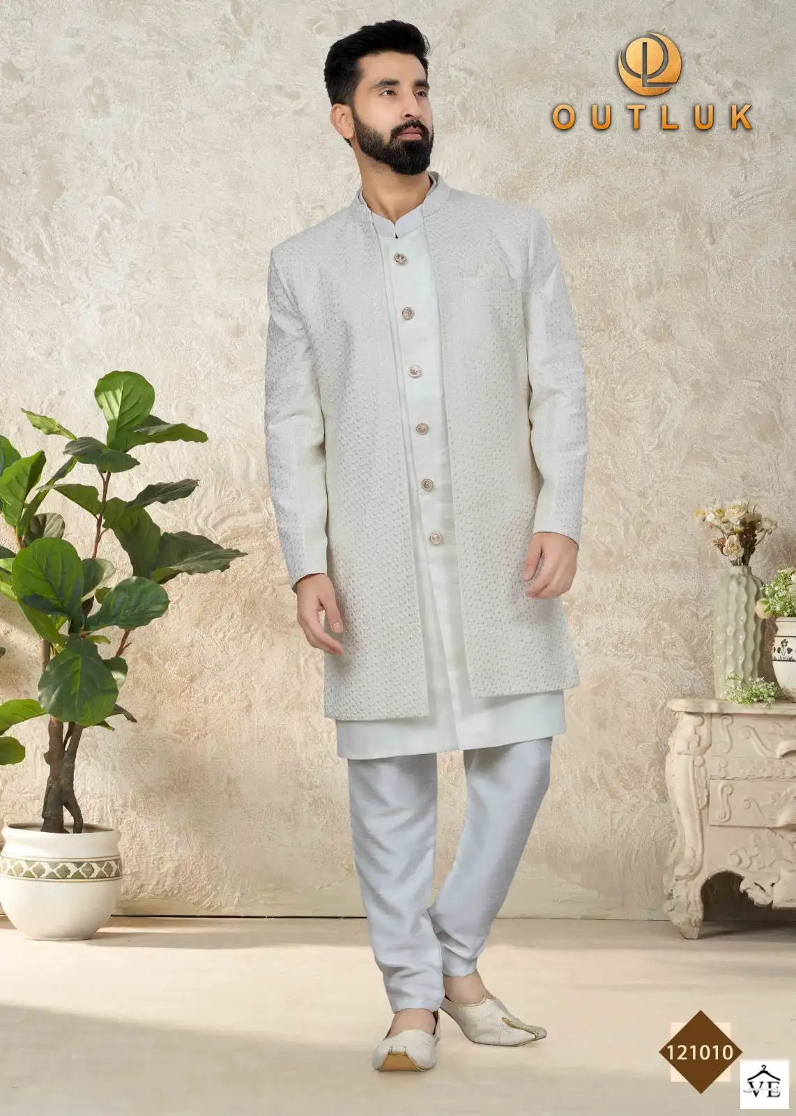 Outlook Premium Series Vol 121 Art Silk Wholesale Indo Western Sherwani Catalog — Singles, MPA wholesale from Surat - Gallery Image 17