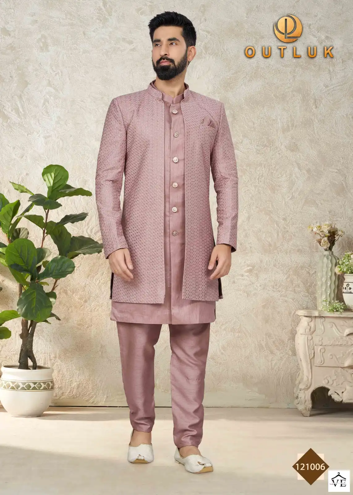 Outlook Premium Series Vol 121 Art Silk Wholesale Indo Western Sherwani Catalog — Singles, MPA wholesale from Surat - Gallery Image 18
