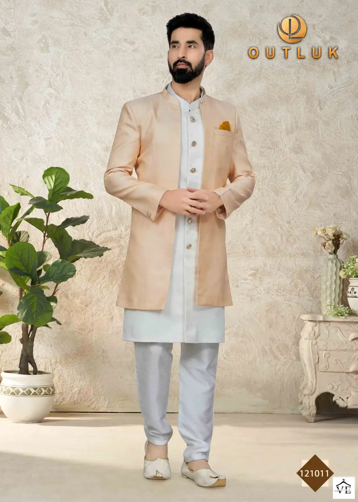 Outlook Premium Series Vol 121 Art Silk Wholesale Indo Western Sherwani Catalog — Singles, MPA wholesale from Surat - Gallery Image 19