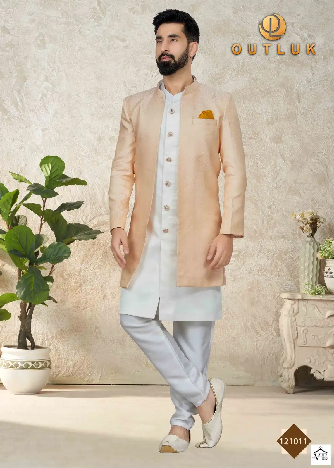 Outlook Premium Series Vol 121 Art Silk Wholesale Indo Western Sherwani Catalog — Singles, MPA wholesale from Surat - Gallery Image 20