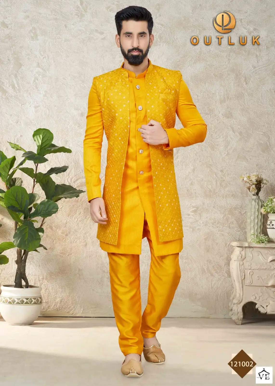 Outlook Premium Series Vol 121 Art Silk Wholesale Indo Western Sherwani Catalog — Singles, MPA wholesale from Surat - Gallery Image 21
