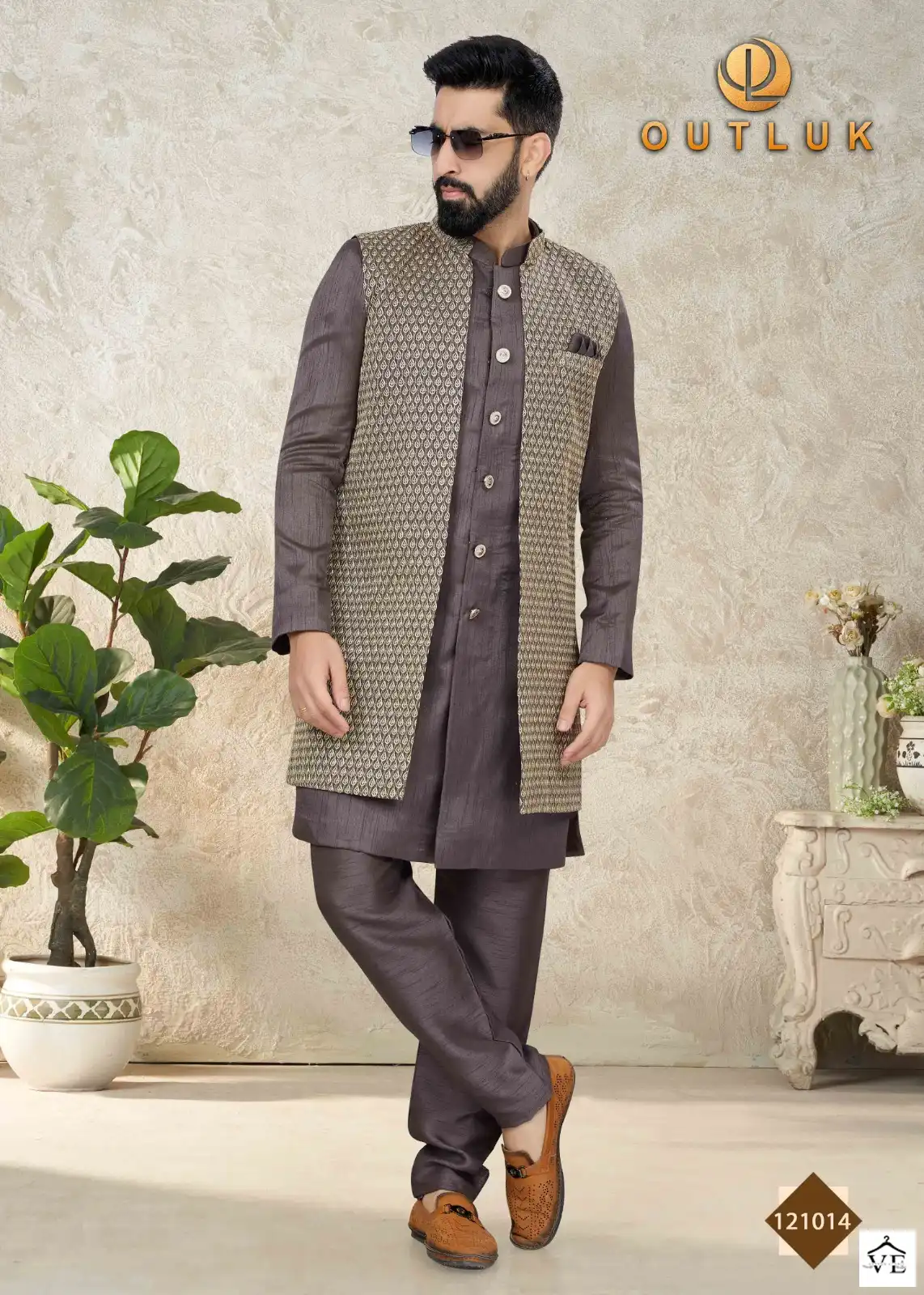 Outlook Premium Series Vol 121 Art Silk Wholesale Indo Western Sherwani Catalog — Singles, MPA wholesale from Surat - Gallery Image 23
