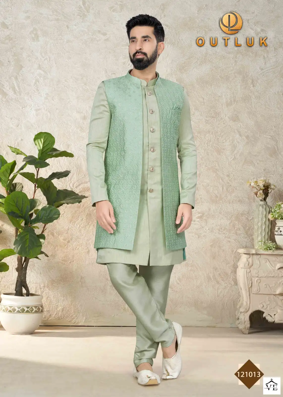 Outlook Premium Series Vol 121 Art Silk Wholesale Indo Western Sherwani Catalog — Singles, MPA wholesale from Surat - Gallery Image 27