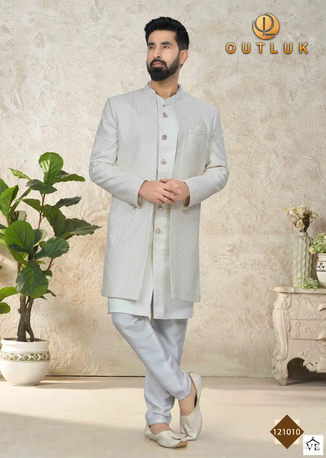 Outlook Premium Series Vol 121 Art Silk Wholesale Indo Western Sherwani Catalog — Singles, MPA wholesale from Surat - Gallery Image 3