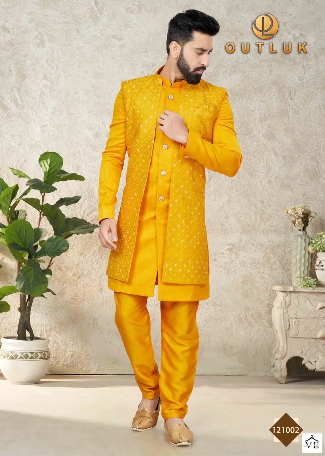 Outlook Premium Series Vol 121 Art Silk Wholesale Indo Western Sherwani Catalog — Singles, MPA wholesale from Surat - Gallery Image 6