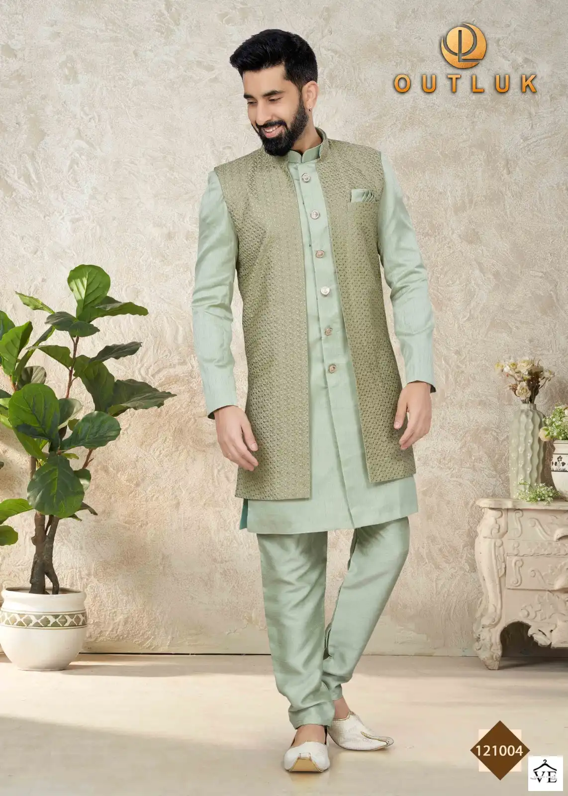Outlook Premium Series Vol 121 Art Silk Wholesale Indo Western Sherwani Catalog — Singles, MPA wholesale from Surat - Gallery Image 13