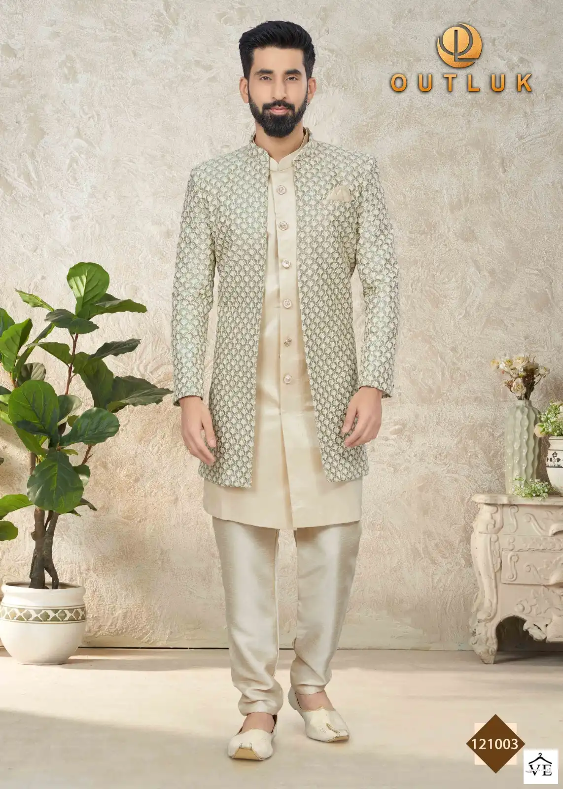 Outlook Premium Series Vol 121 Art Silk Wholesale Indo Western Sherwani Catalog — Singles, MPA wholesale from Surat - Gallery Image 14