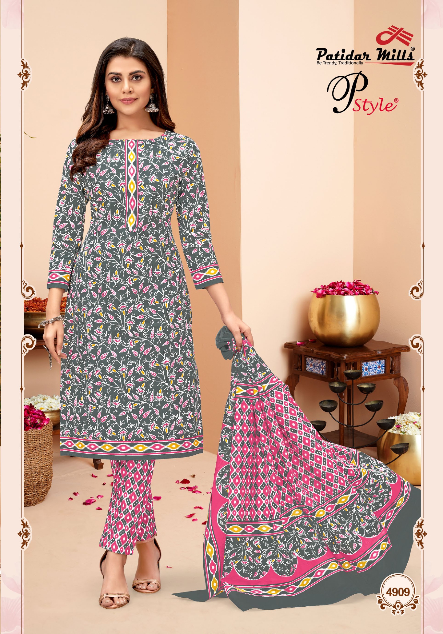 Vardan Ethnic P Style Vol 49 Cotton Wholesale Salwar Suit Catalog — Wholesale Salwar Suits, MPA wholesale from Surat - Gallery Image 9