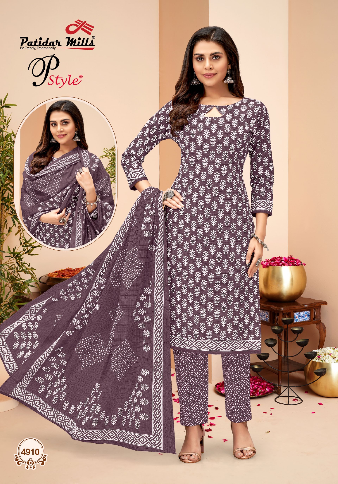 Vardan Ethnic P Style Vol 49 Cotton Wholesale Salwar Suit Catalog — Wholesale Salwar Suits, MPA wholesale from Surat - Gallery Image 10