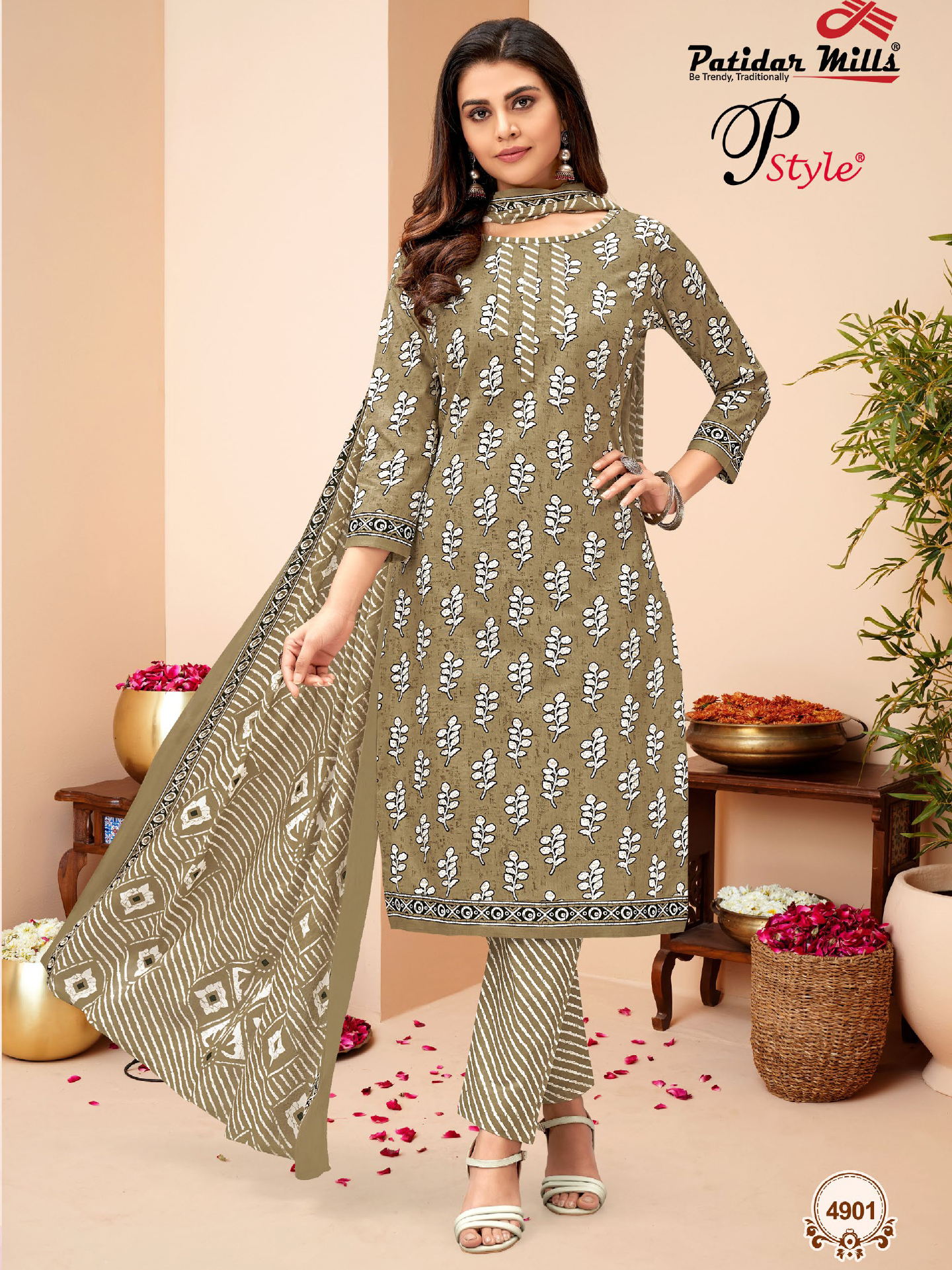 Vardan Ethnic P Style Vol 49 Cotton Wholesale Salwar Suit Catalog — Wholesale Salwar Suits, MPA wholesale from Surat — view 1
