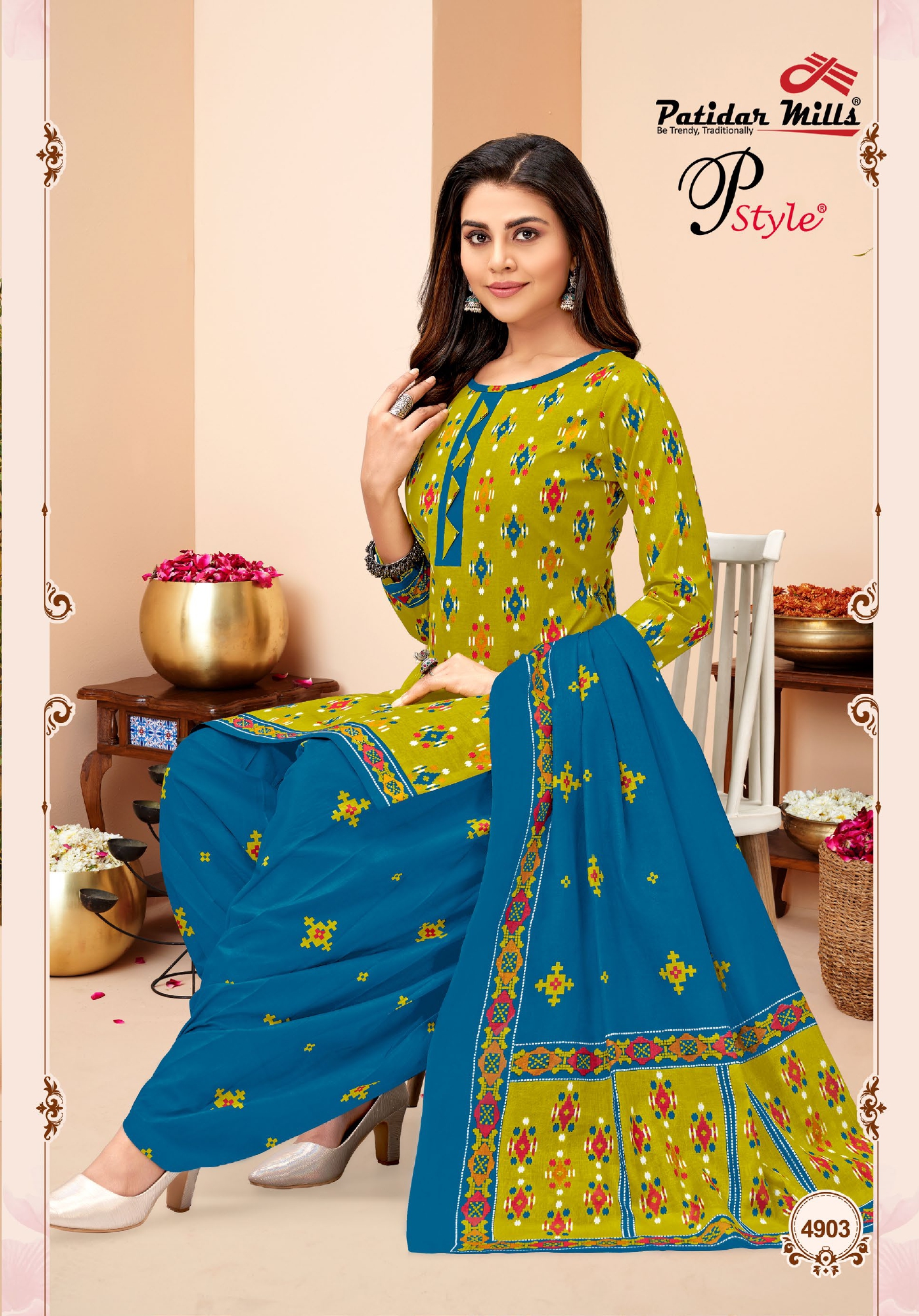 Vardan Ethnic P Style Vol 49 Cotton Wholesale Salwar Suit Catalog — Wholesale Salwar Suits, MPA wholesale from Surat - Gallery Image 3