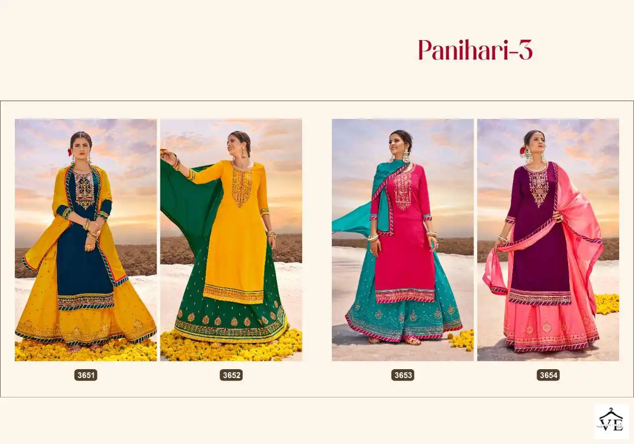 Vardan Ethnic Panihari Vol 3 Airjet Rayon Wholesale Readymade Salwar Suit Catalog — Wholesale Salwar Suits, MPA wholesale from Surat — view 5