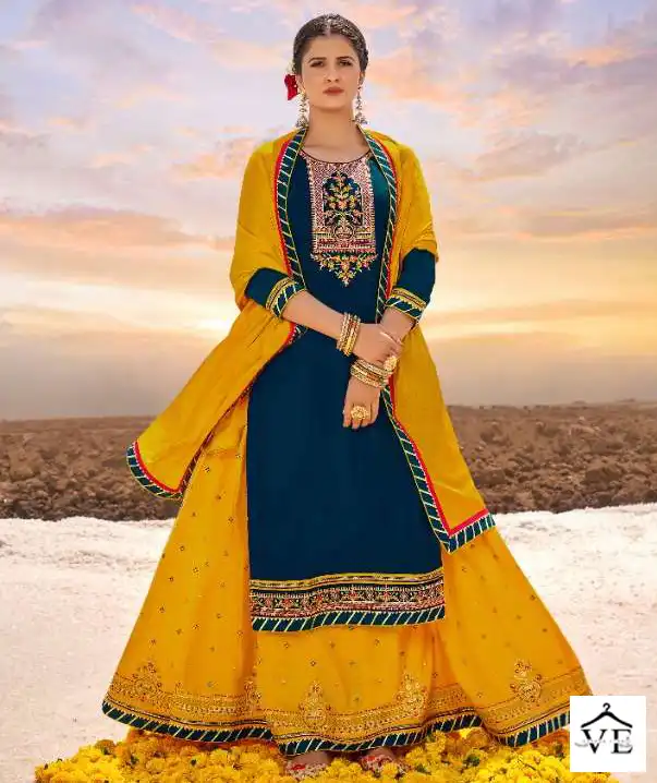 Vardan Ethnic Panihari Vol 3 Airjet Rayon Wholesale Readymade Salwar Suit Catalog — Wholesale Salwar Suits, MPA wholesale from Surat — view 1