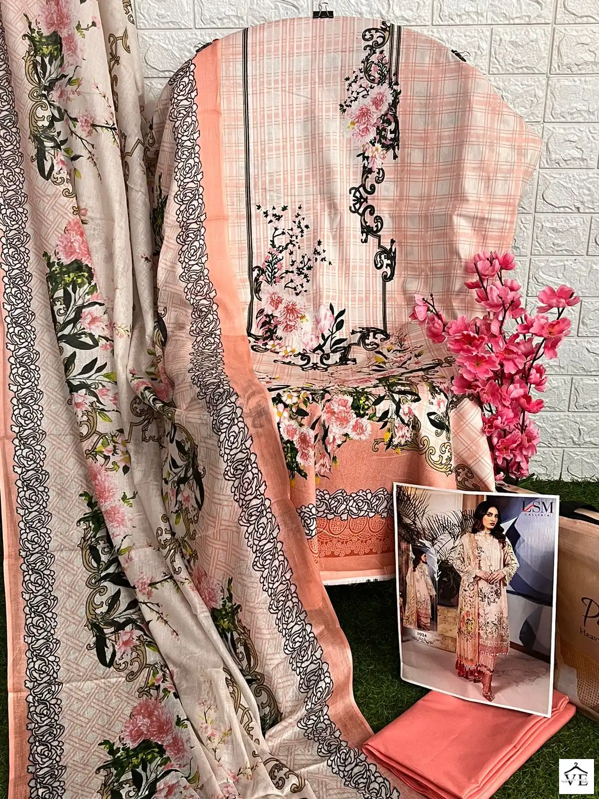 Lsm Parian Dream Heavy Luxury Lawn Collection Vol 3 Pure Heavy Lawn Wholesale Pakistani Suits Catalog — Wholesale Salwar Suits, Lsm wholesale from Surat - Gallery Image 7