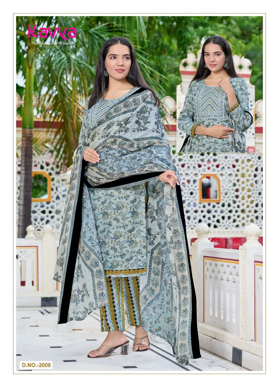 Kavya Pashmina Vol 2 Malaysian Cotton Wholesale Readymade Salwar Suit Catalog — Wholesale Salwar Suits, MPA wholesale from Surat - Gallery Image 7
