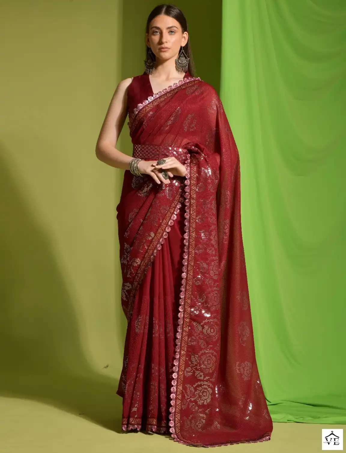 Pc Sequence Vol 24 Heavy Georgette Wholesale Fancy Sarees Catalog — Wholesale Sarees, MPA wholesale from Surat — view 1