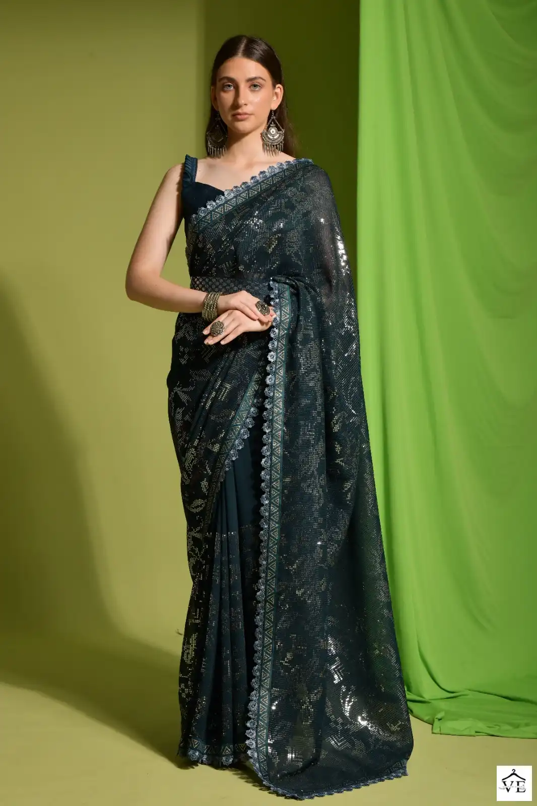 Pc Sequence Vol 24 Heavy Georgette Wholesale Fancy Sarees Catalog — Wholesale Sarees, MPA wholesale from Surat - Gallery Image 3