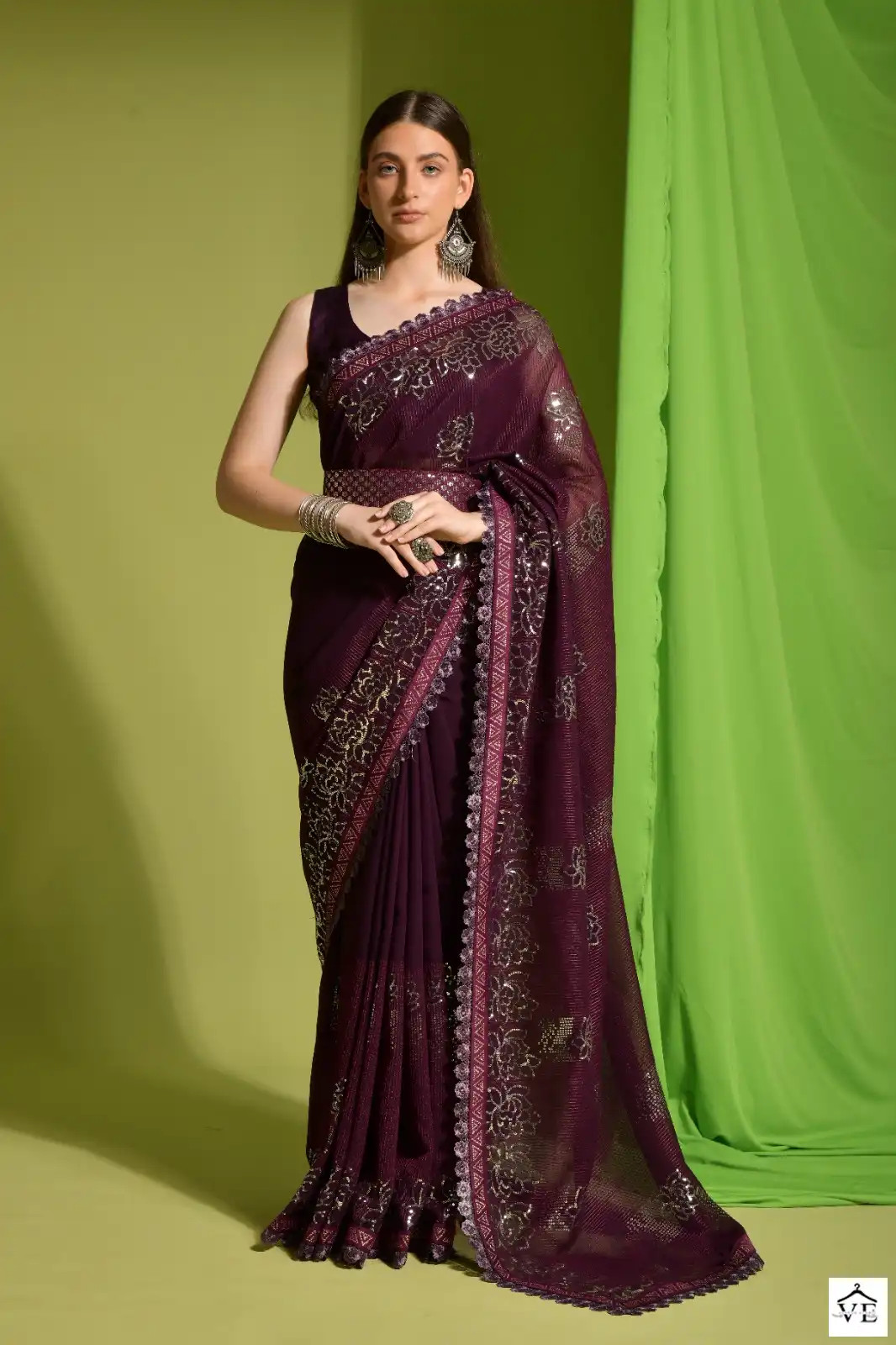 Pc Sequence Vol 24 Heavy Georgette Wholesale Fancy Sarees Catalog — Wholesale Sarees, MPA wholesale from Surat - Gallery Image 4