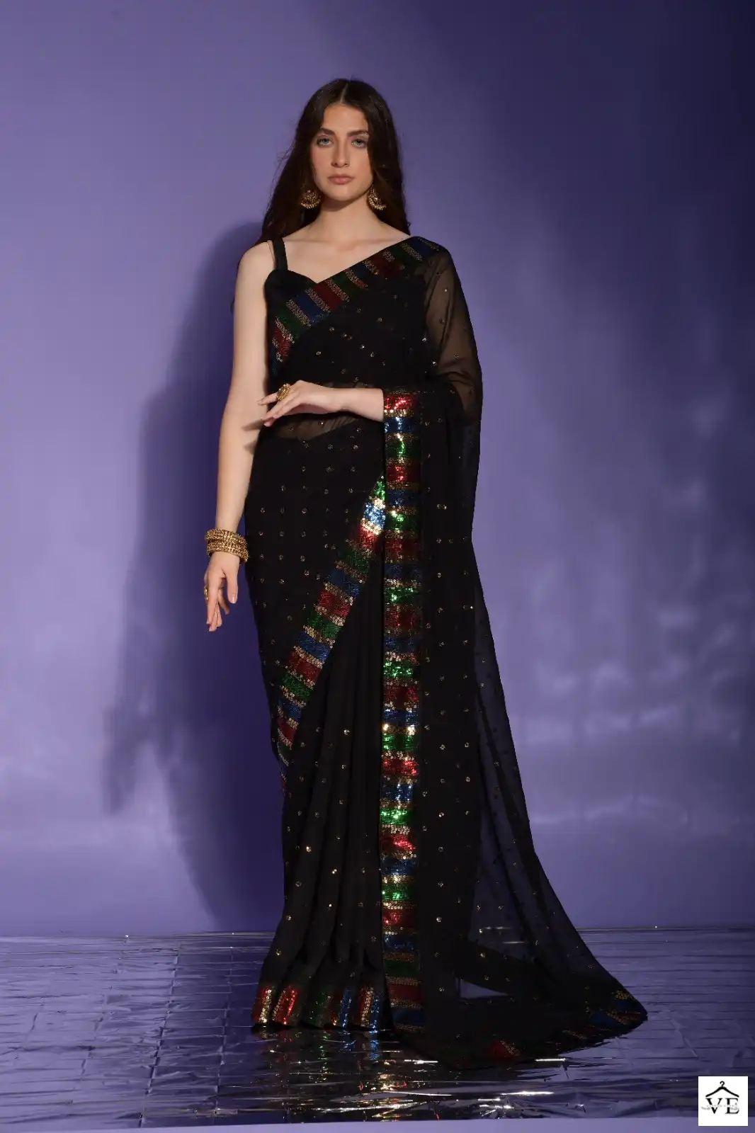 Pc Sequence Vol 26 Georgette Wholesale Fancy Sarees Catalog — Wholesale Sarees, MPA wholesale from Surat - Gallery Image 3