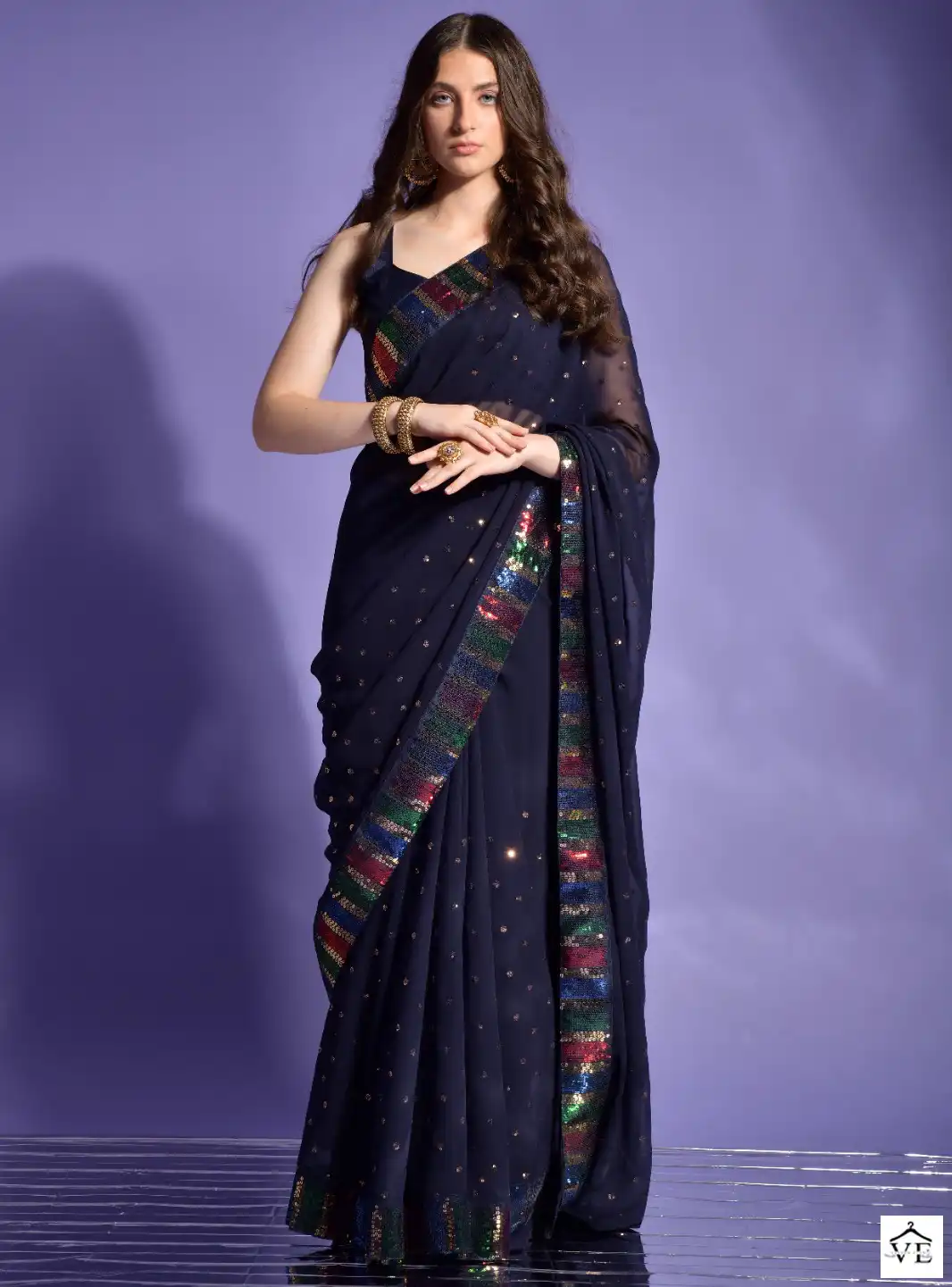 Pc Sequence Vol 26 Georgette Wholesale Fancy Sarees Catalog — Wholesale Sarees, MPA wholesale from Surat — view 1