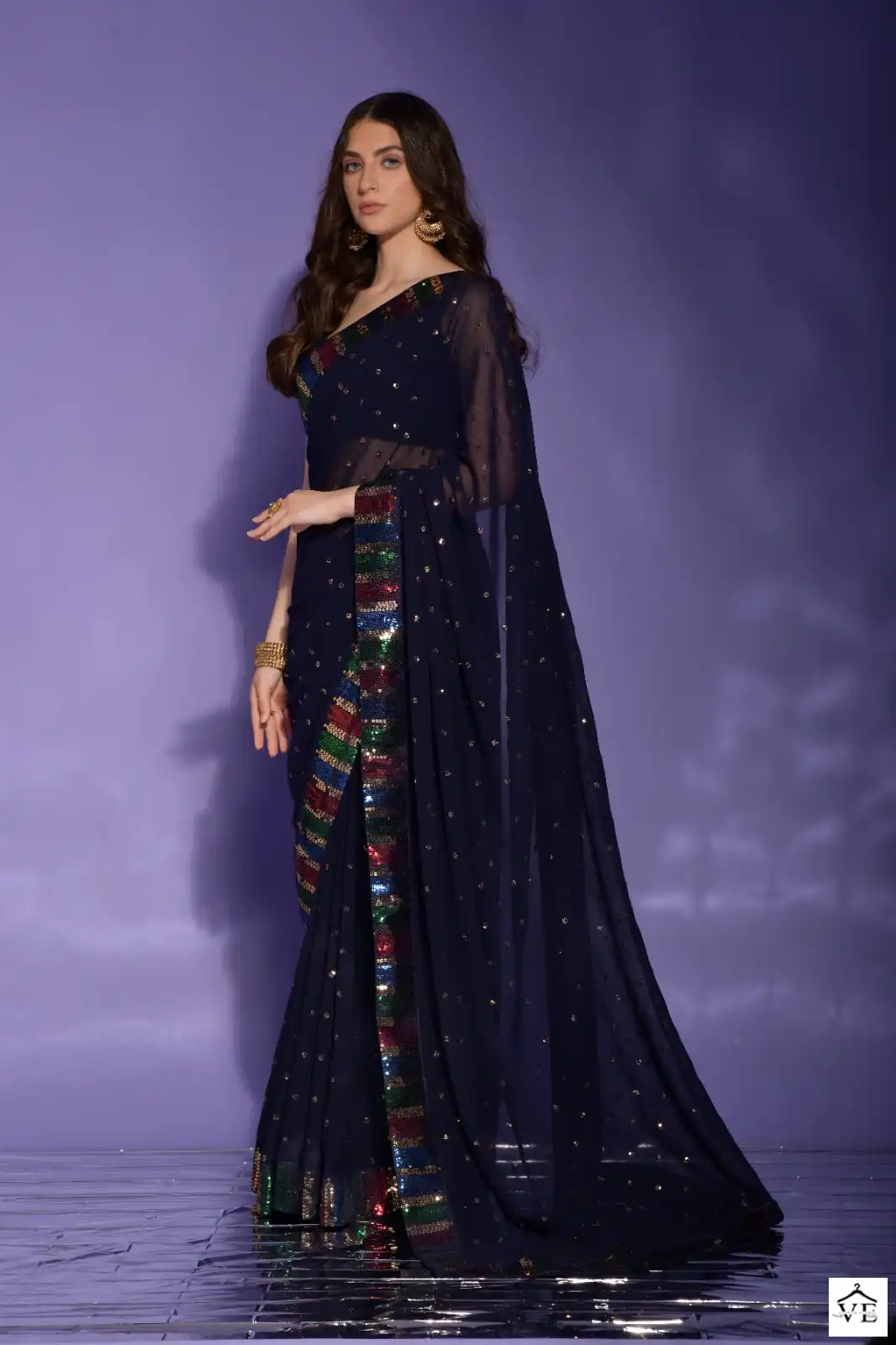 Pc Sequence Vol 26 Georgette Wholesale Fancy Sarees Catalog — Wholesale Sarees, MPA wholesale from Surat — view 5