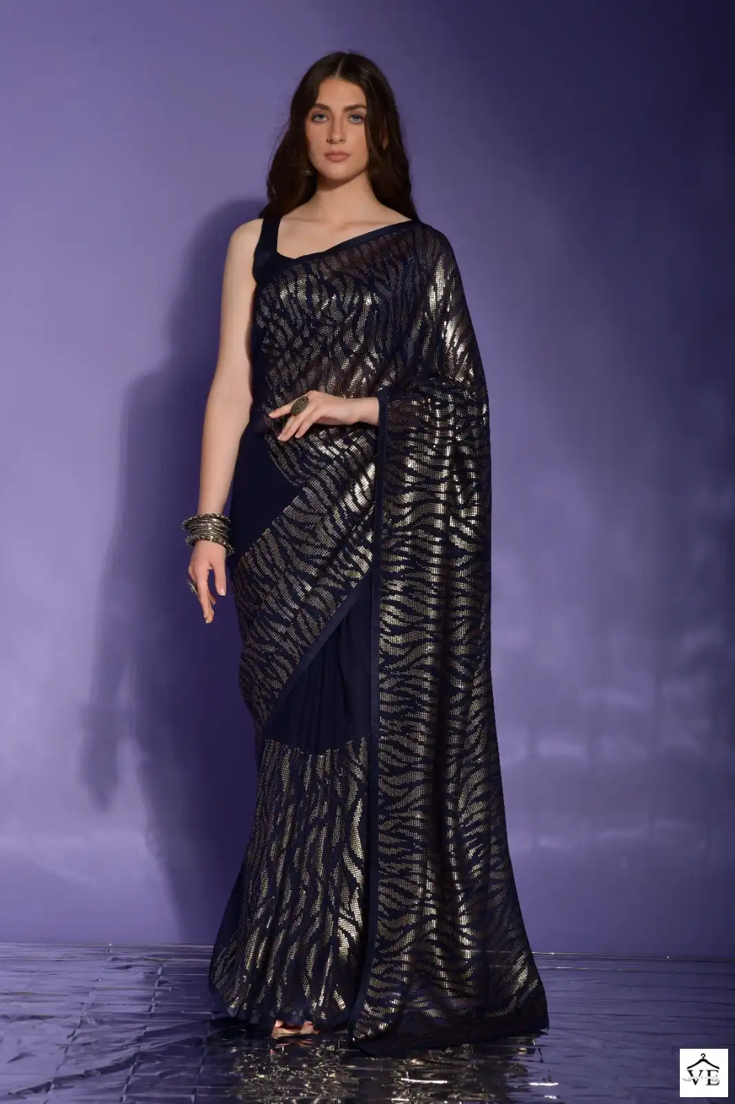 Vardan Ethnic Sequence Vol 30 Georgette Wholesale Saree Catalog — Wholesale Sarees, MPA wholesale from Surat — view 5