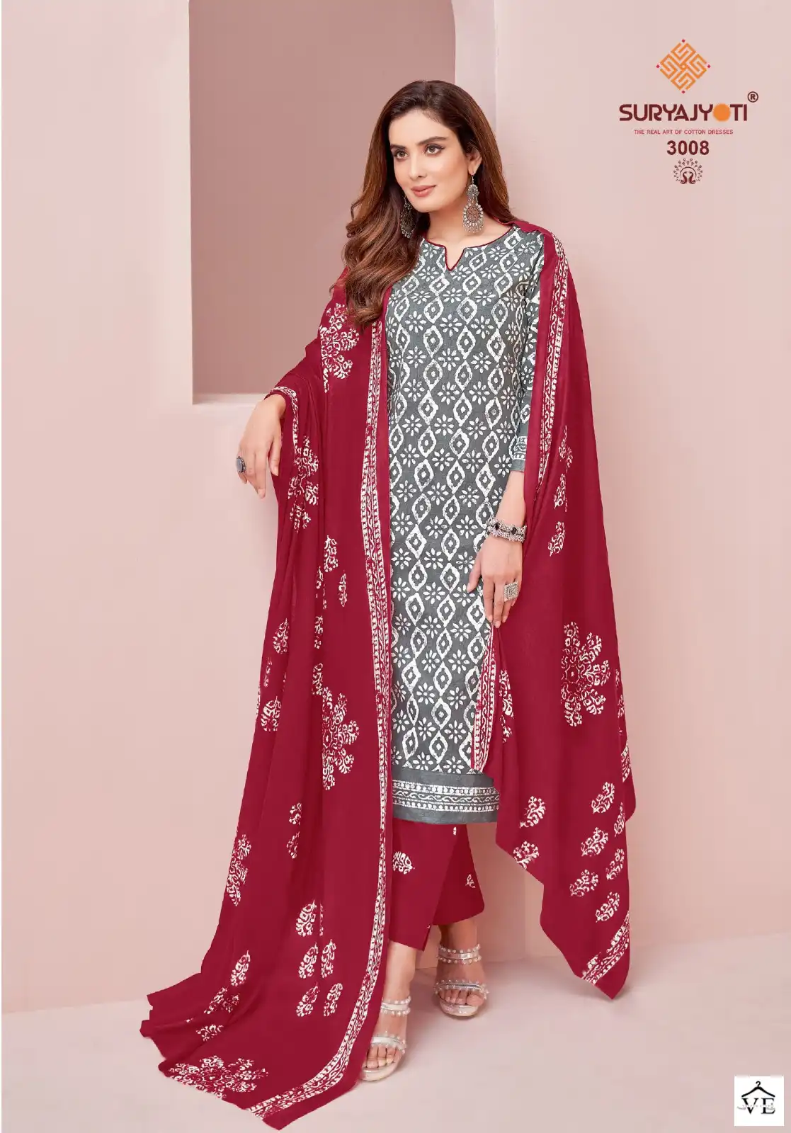 Suryajyoti Pehnava Vol 3 Cambric Cotton Wholesale Salwar Suit Catalog — Wholesale Salwar Suits, MPA wholesale from Surat - Gallery Image 6