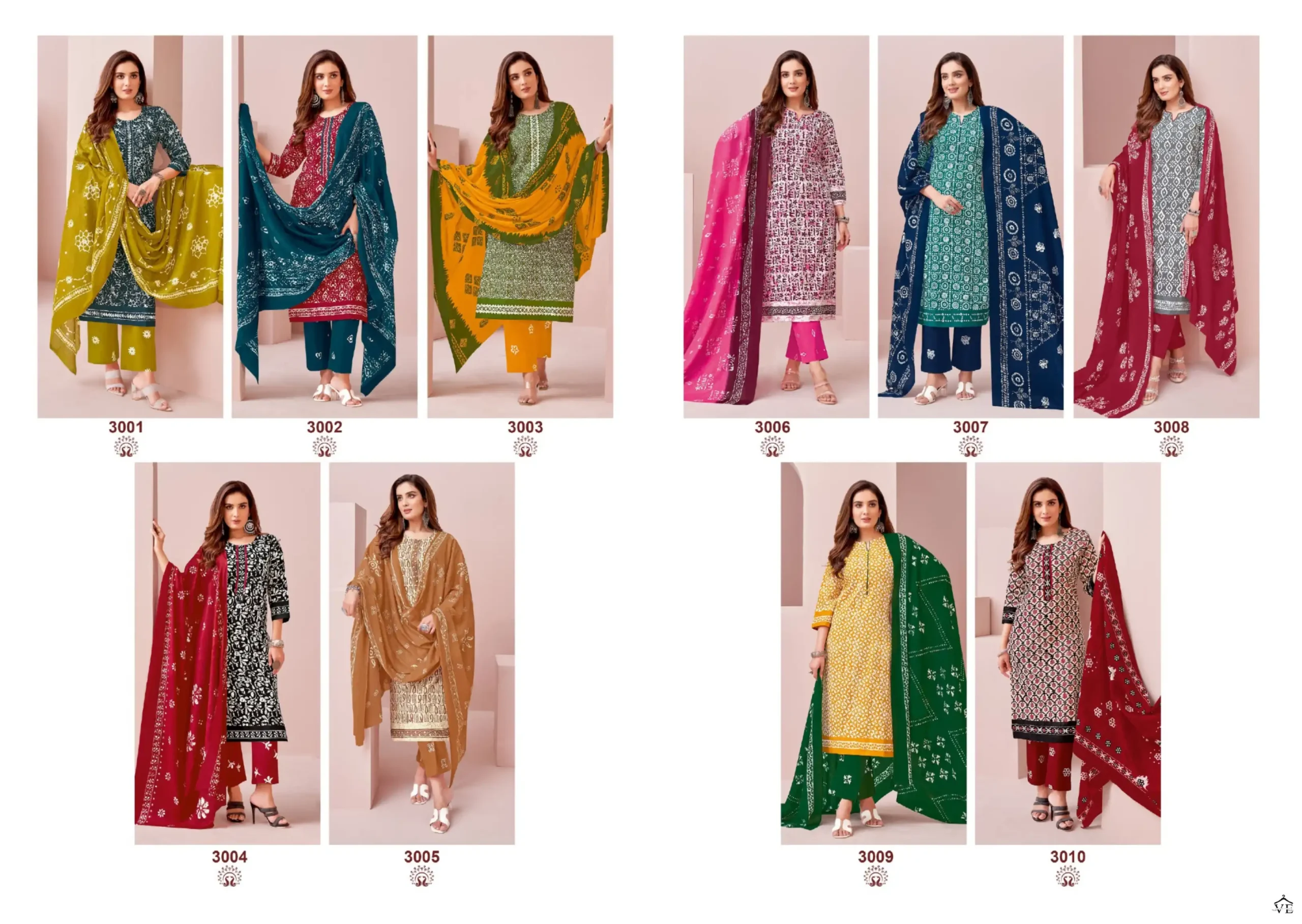 Suryajyoti Pehnava Vol 3 Cambric Cotton Wholesale Salwar Suit Catalog — Wholesale Salwar Suits, MPA wholesale from Surat — view 11