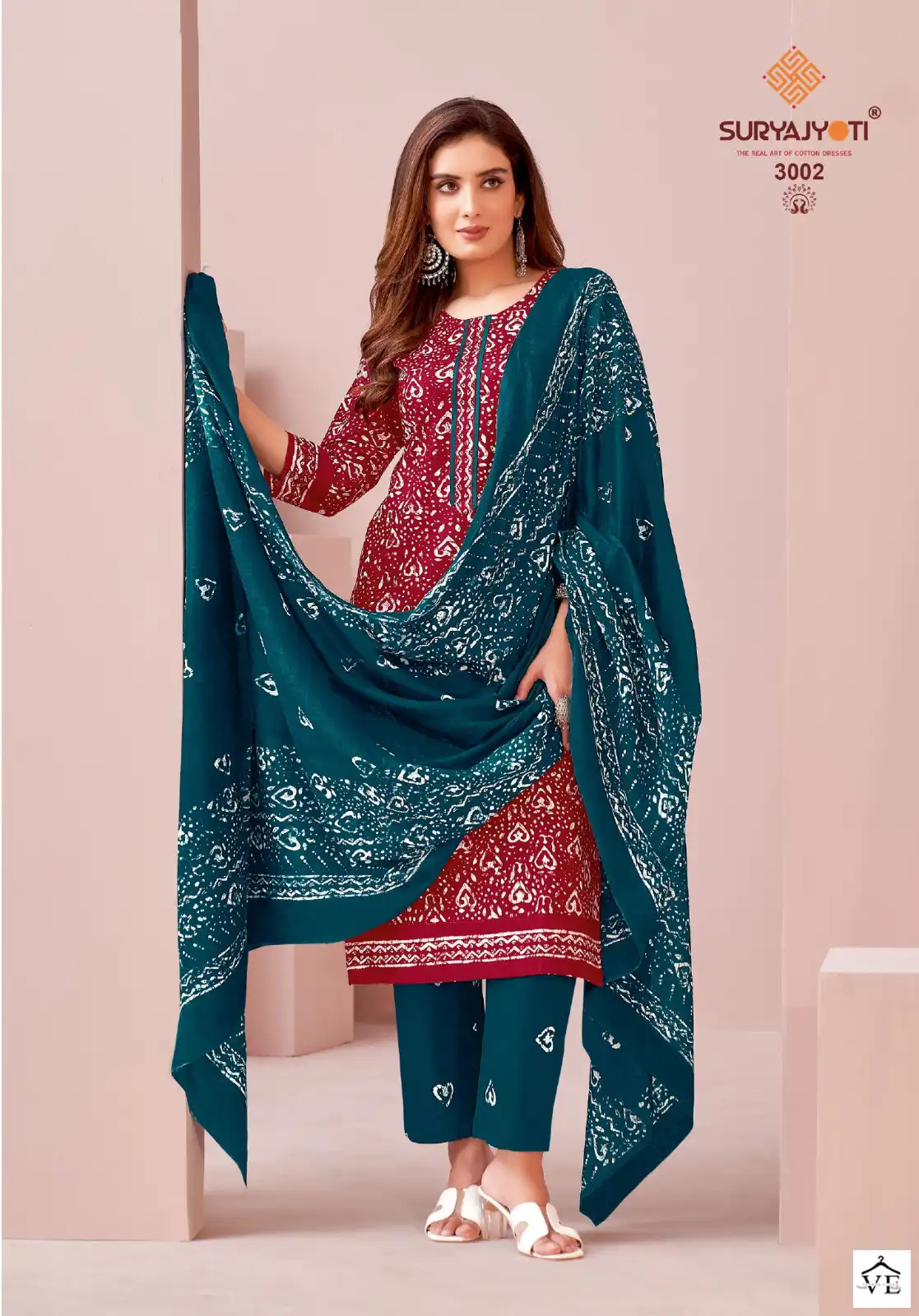 Suryajyoti Pehnava Vol 3 Cambric Cotton Wholesale Salwar Suit Catalog — Wholesale Salwar Suits, MPA wholesale from Surat - Gallery Image 7