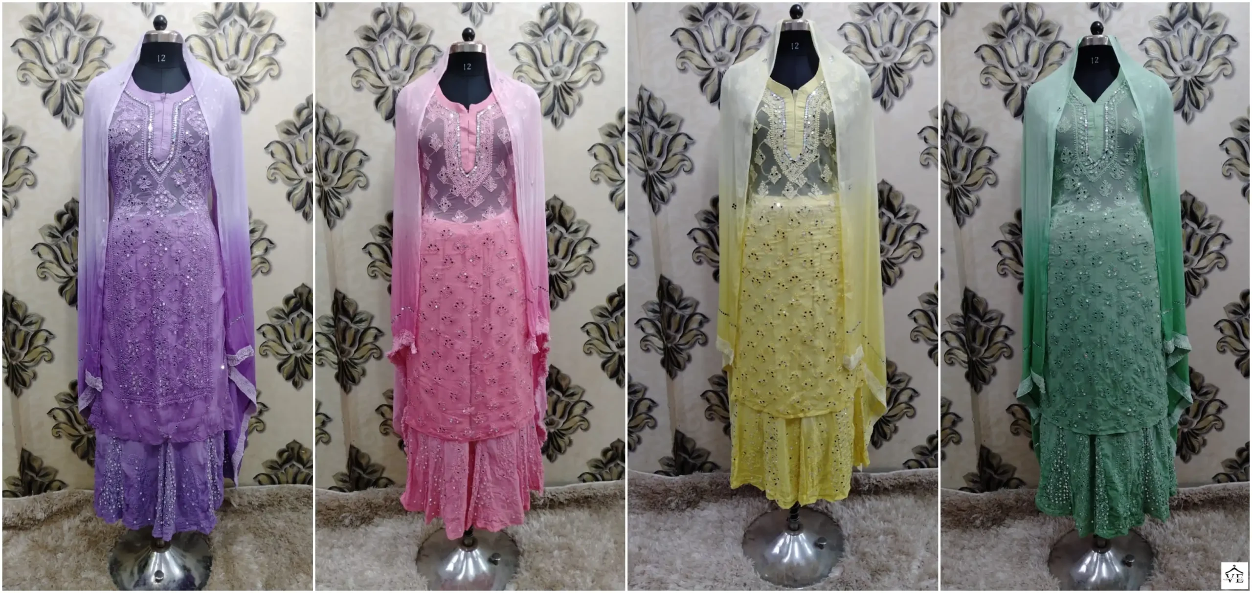 Vardan Ethnic Pick &amp;Choose Viscose Georgette Wholesale Readymade Suits Size Set Catalog — Wholesale Salwar Suits, MPA wholesale from Surat — view 5