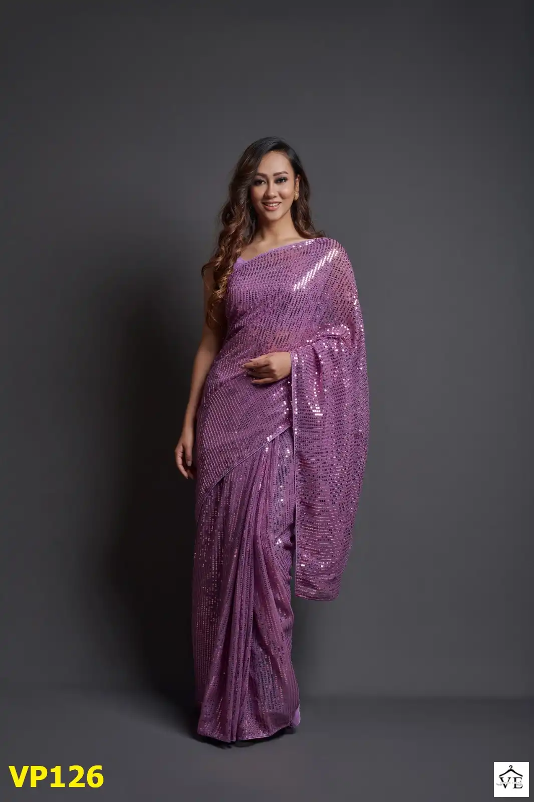 Vardan Ethnic Plain Sequence Soft Georgette Wholesale Party Wear Saree Catalog — Wholesale Sarees, MPA wholesale from Surat - Gallery Image 9