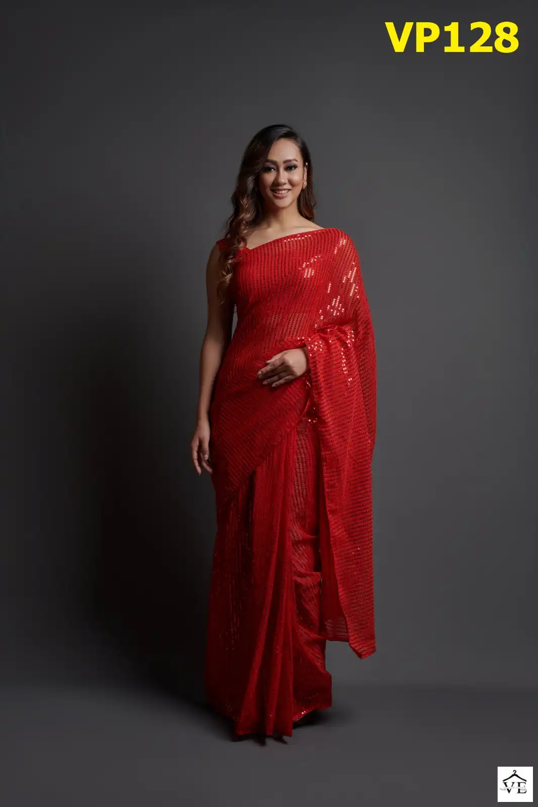 Vardan Ethnic Plain Sequence Soft Georgette Wholesale Party Wear Saree Catalog — Wholesale Sarees, MPA wholesale from Surat - Gallery Image 11