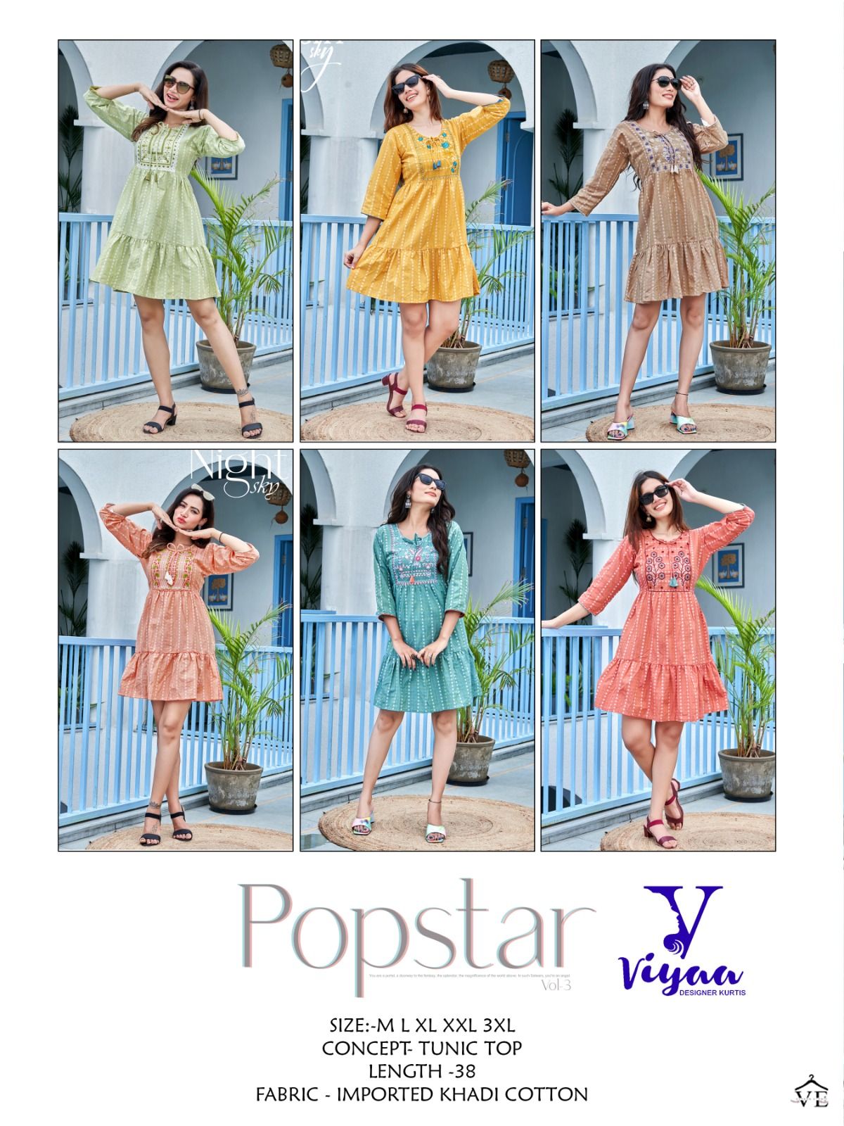 Viyaa Popstar Vol 1 Khadi Cottons Wholesale Kurti Catalog — Wholesale Kurtis, MPA wholesale from Surat — view 7