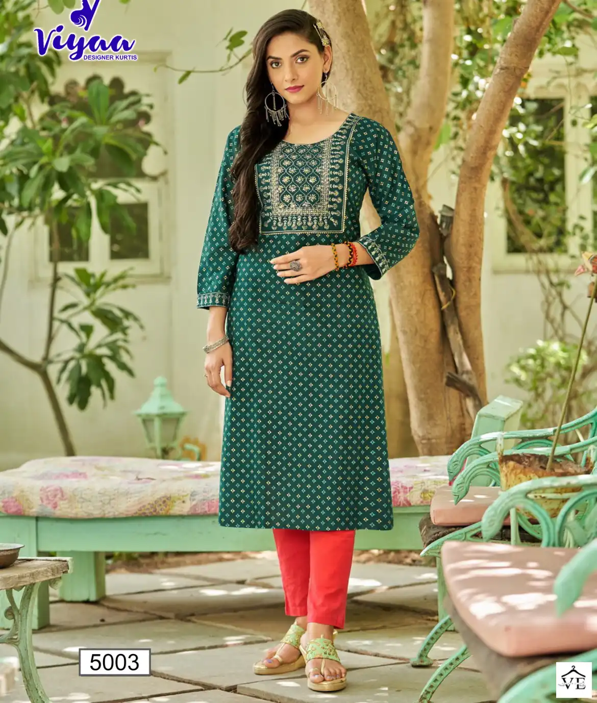 Viyaa Poshak V5 Pure 14 Kg Rayon Wholesale Kurtis Catalog — Wholesale Kurtis, MPA wholesale from Surat — view 1